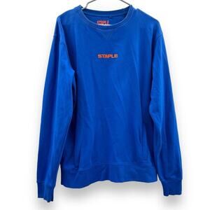 Staple Pigeon‎ Blue Long Sleeve Crewneck Pullover Sweater Size M